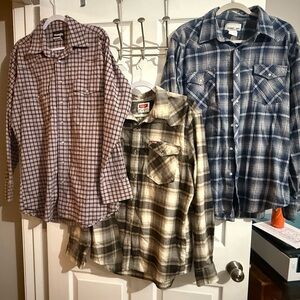 Wrangler Button Down Shirt Lot of 3